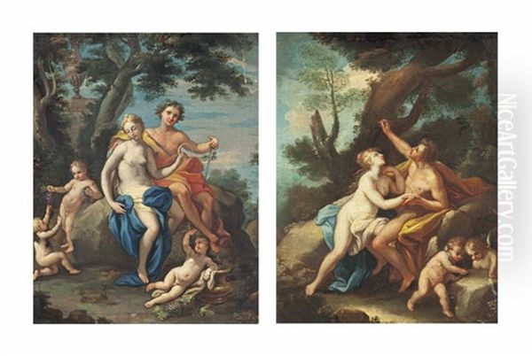 Bacchus And Ariadne (+ Angelica And Medoro; Pair) by  Parmigianino (Michele da Parma)