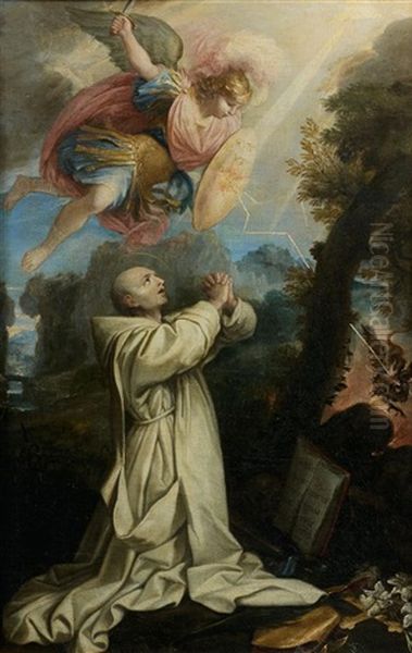 La Vision De Saint Bruno by Etienne (le Romain) Parrocel