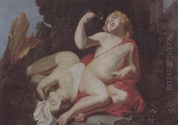 Allegorie Du Jour Et De La Nuit by Etienne Antoine Parrocel