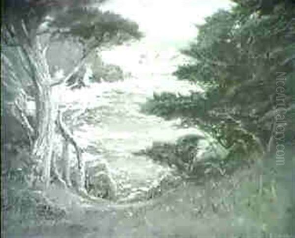 Glimpse Of Monterey Bay by Richard Langtry Partington