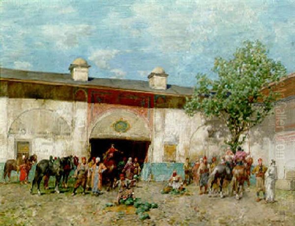 Caravanserail by Alberto Pasini