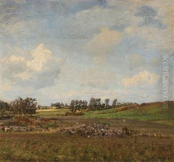 Kolig Sommerdag. Egn Ved Mariager by Julius Paulsen