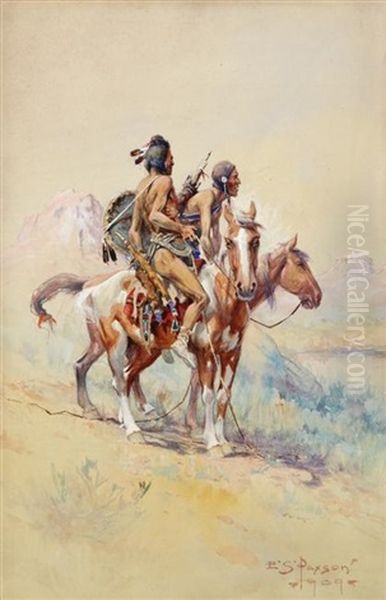 Indian Braves by Edgar Samuel Paxson