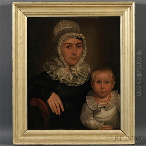 Portrait Of A Mother And Child by Deacon Robert Peckham