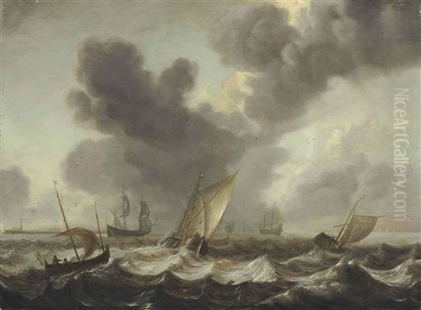 Shipping On Rough Seas by Bonaventura Peeters the Elder