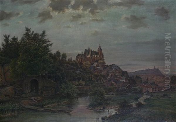 Blick Von Der Lahn Auf Wetzlar by Friedrich Eugen Peipers