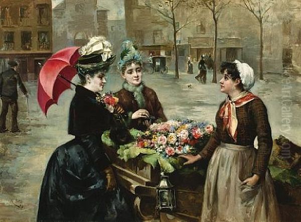 The Flower Seller by Maximino Pena Munoz