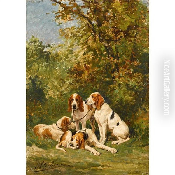 Hounds At Rest by Olivier de Penne