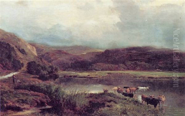 River Landscape In North Wales by Sidney Richard Percy