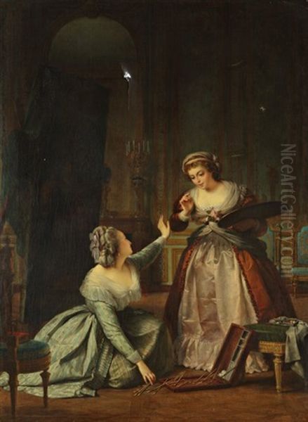 Madame Le Brun Chez La Reine Marie-antoinette by Alexis Joseph Perignon