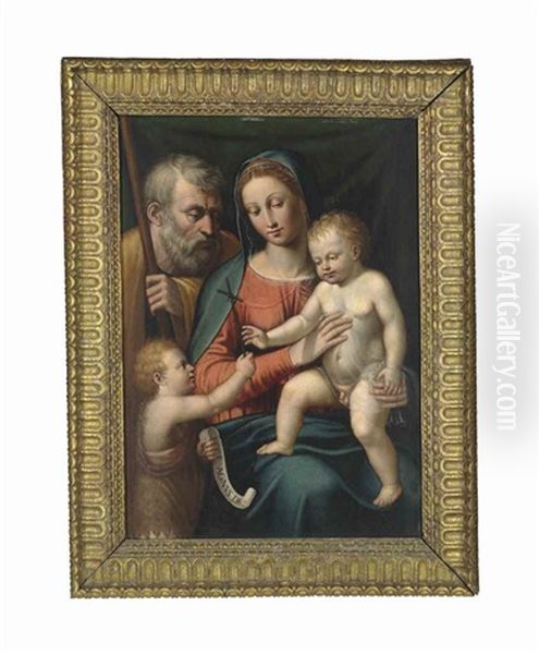 The Holy Family With The Infant Saint John The Baptist by  Perino del Vaga