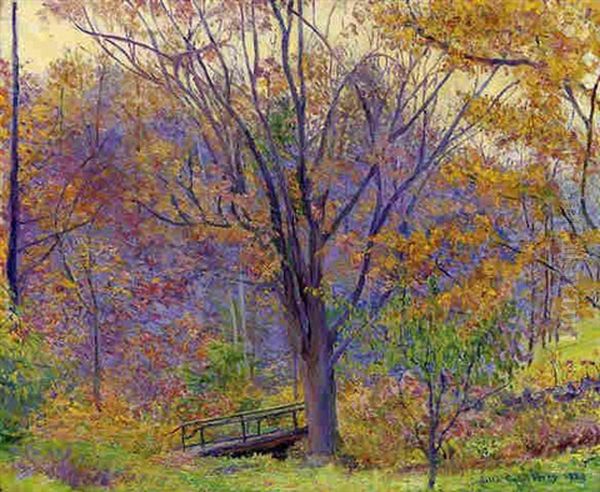 The Foot Bridge (landscape) by Lilla Cabot Perry