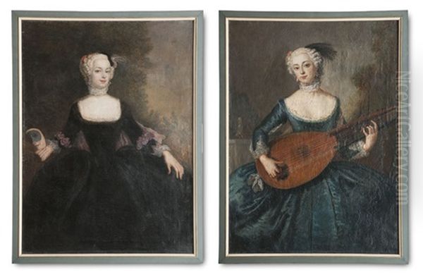 Eleonore Von Schlieben-sanditten, Freifrau Von Keyserlingk (+ Hofdame Der Konigin Elisabeth Christine, Ehefrau Friedrichs Des Grosen; 2 Works) by Antoine Pesne