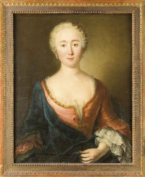 Portrait Der Comptesse De La Motte by Antoine Pesne