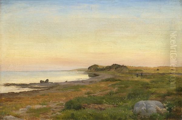 Kustenlandschaft Bei Dyreborg Auf Funen by Edvard Frederik Petersen