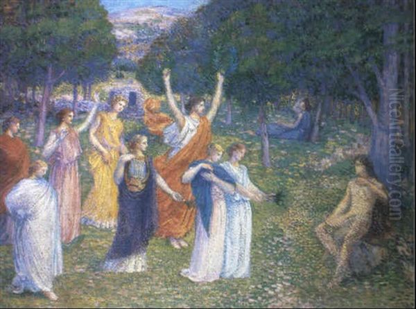 Hesiode Et Les Muses by Hippolyte Petitjean