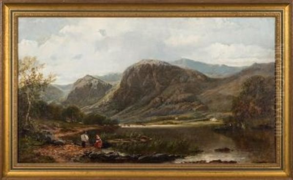 Raven Crag, Thirlmere Cumberland, An Extensive Lake Scene by George William Pettitt