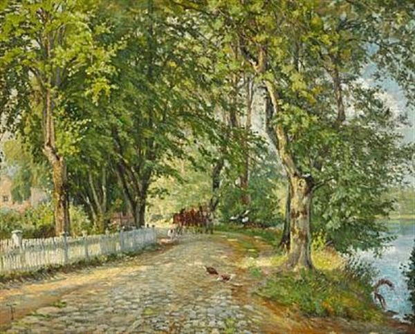 A Road Near The Gardener's Lodge At Meilgaard by Theodor Philipsen