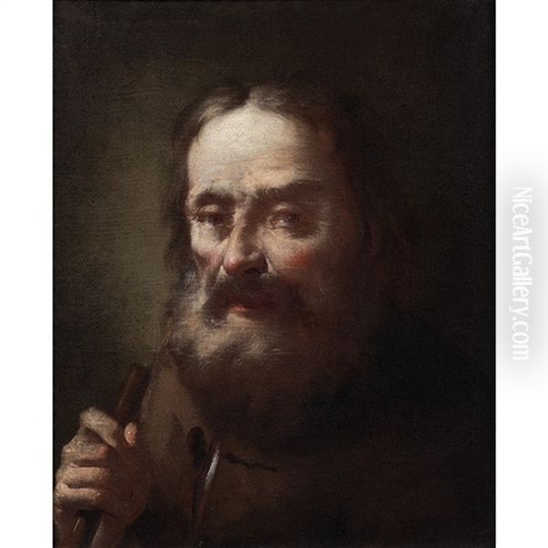 Portrait D'homme En Buste by Giovanni Battista Piazzetta