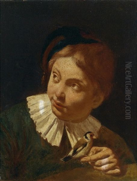 Knabe Mit Einem Vogel by Giovanni Battista Piazzetta