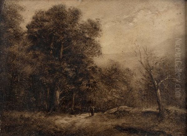 Landscape With Figure by August Bedrich Piepenhagen