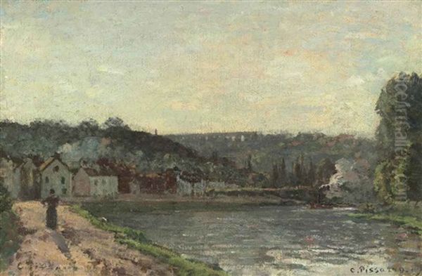 Bords De La Seine A Bougival by Camille Pissarro