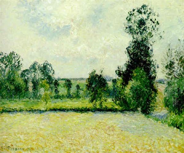 Les Avoines A Eragny by Camille Pissarro