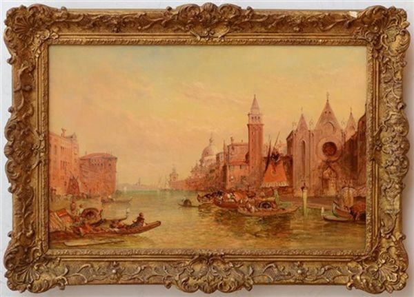 Grand Canal; And Grand Canal With Santa Maria Della Carita (2 Works) by Alfred Pollentine