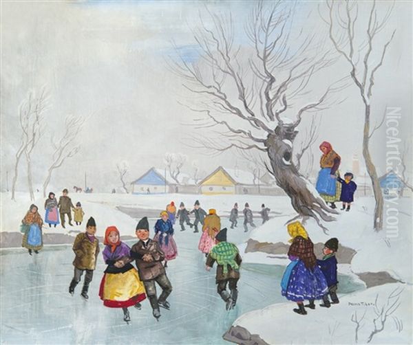 Skaters by Tibor (Theodor) Polya