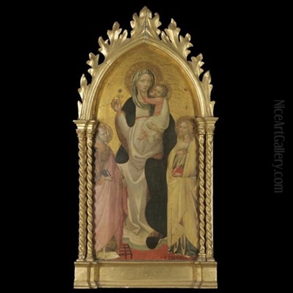 The Madonna And Child With Saints Lawrence And Anastasia by Giovanni dal Ponte