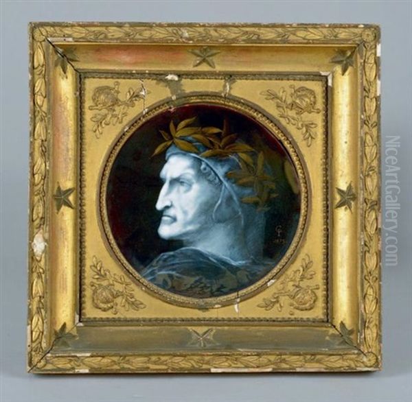 Dante Alighieri De Profil, Couronne De Laurier (after Raphael) by Claudius Marcel Popelin-Ducarre