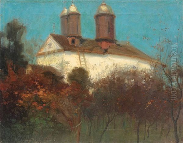 Landscape With Church by Stefan Popescu