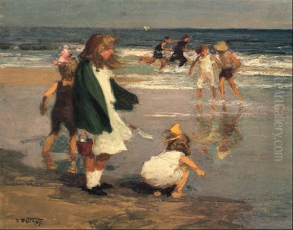 Play In The Surf by Edward Henry Potthast