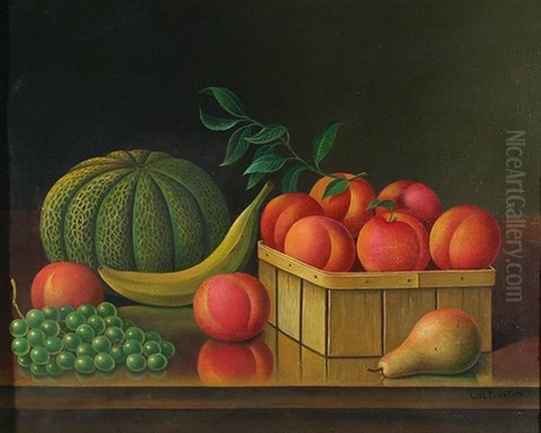 Still Life With Fruit And Baskets by Levi Wells Prentice