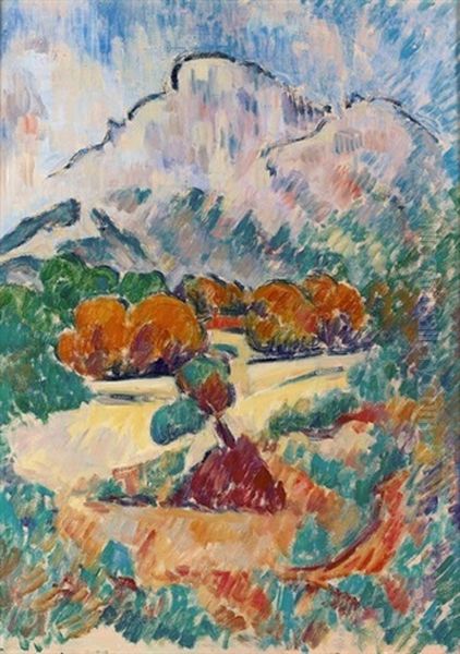 Herbstliche Landschaft Mit Baumen by Andre Julien Prina