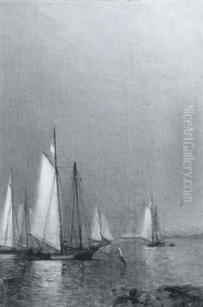 Harbor Inlet With Sailing Boats by Arthur Quartley