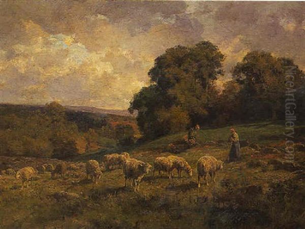 La Gardienne De Moutons by Charles Henri Quinton