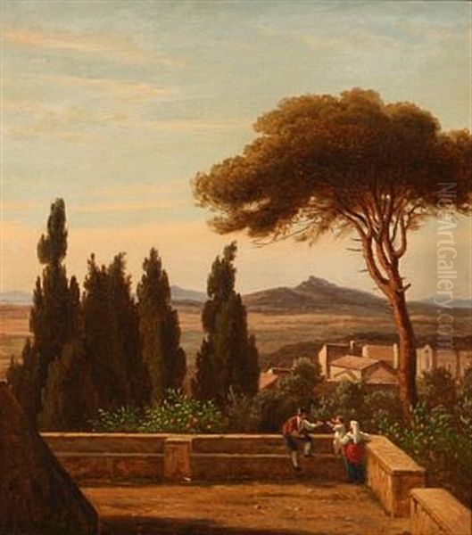 An Italian Family Enjoys The View by Peter (Johann P.) Raadsig