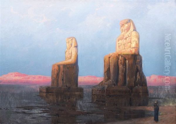 The Colossi Of Memnon by Max Friedrich Rabes