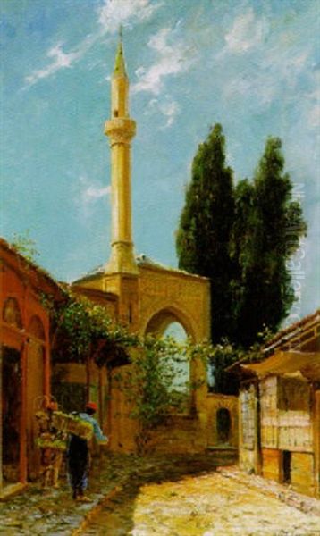 Orientalische Karawanserei by Max Friedrich Rabes