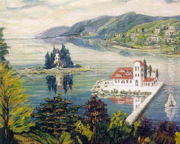 Klosterinsel Von Korfu by Max Friedrich Rabes