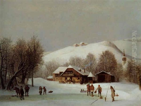 Eisstockschiesen by Ignaz Raffalt