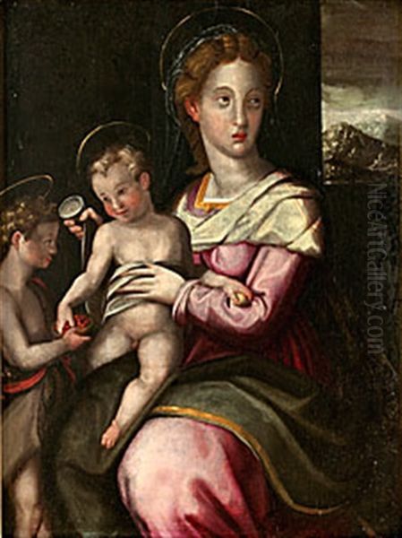 Madonnan Med Barnet by Giovanni Battista Ramenghi