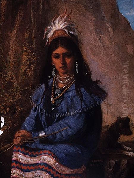 Portrait Of A Native Girl by William Raphael