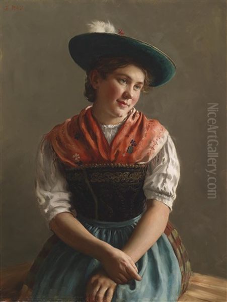 Dirndl In Sonntagstracht by Emil Rau