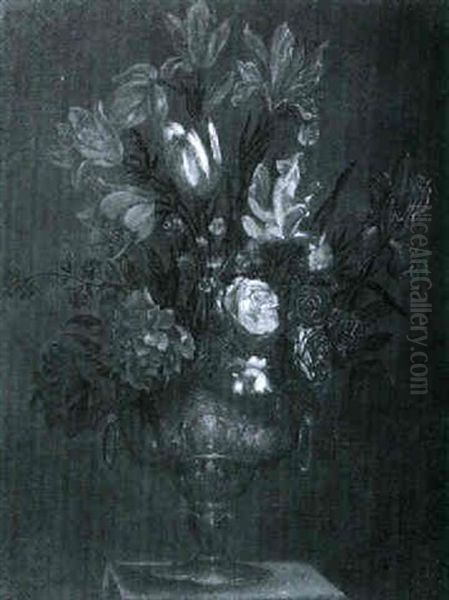 Blumenstrauss In Einer Vergoldeten Prunkvase by Giuseppe Recco