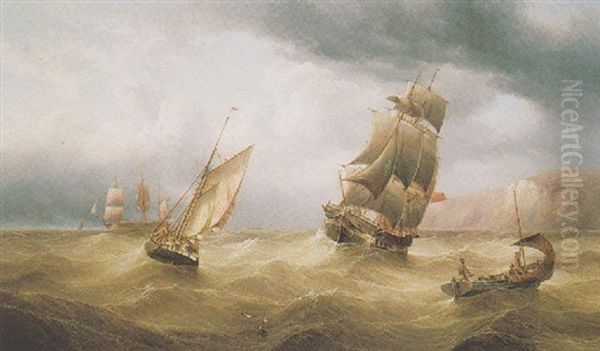 Shipping In A Swell by Henry Redmore