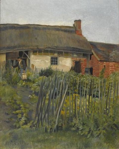 Gartenpartie Vor Einem Bauernhaus by Alfred Rehfous