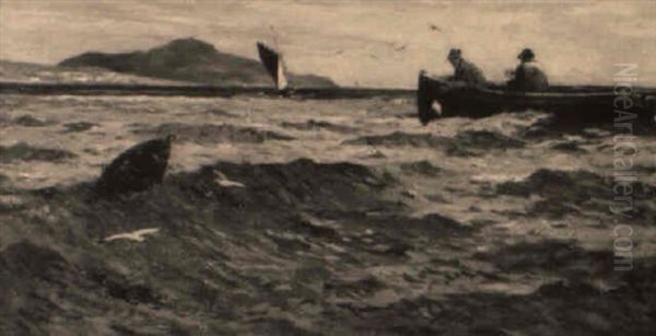 A Fishing Boat Off The Coast by John Robertson Reid