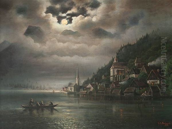 Lake-side Full Moon by Johann Jacob Reinhardt